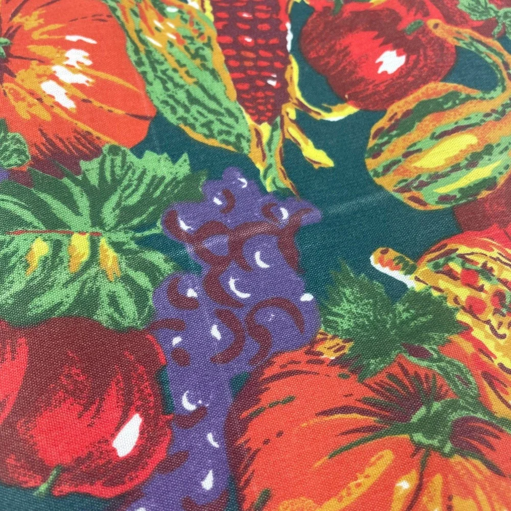 Autumn Cloth Napkins Mixed Harvest Fruit Vegetable‎ Set of 6 Different Sizes